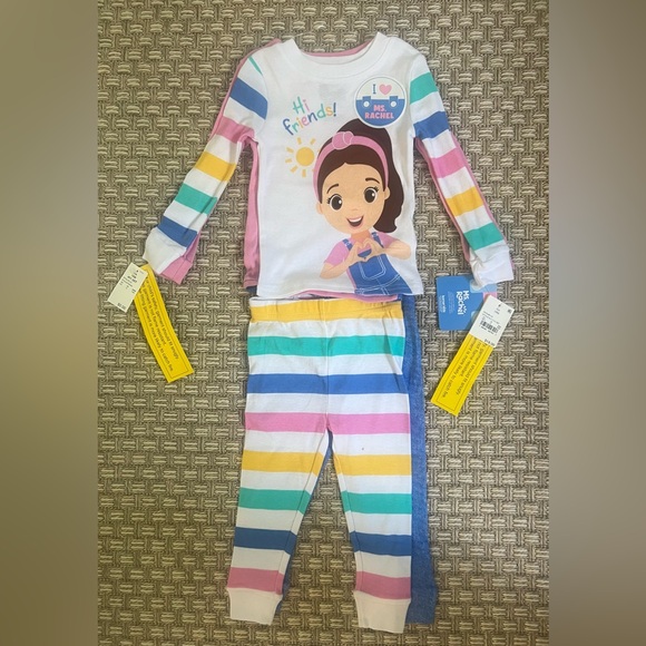 Ms. Rachel 4pc Snug Fit Cotton Pajama Set 18M - Picture 5 of 5